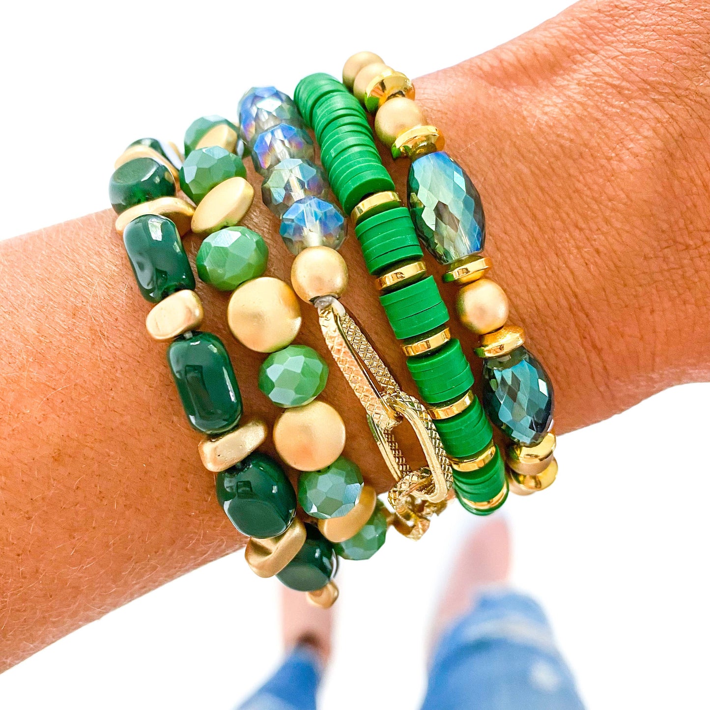 Juniper Christmas Green Bracelet Stack
