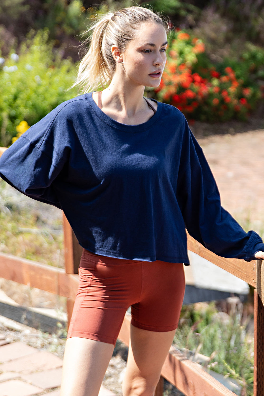 Open Back Long Sleeve Thumb Hole Top