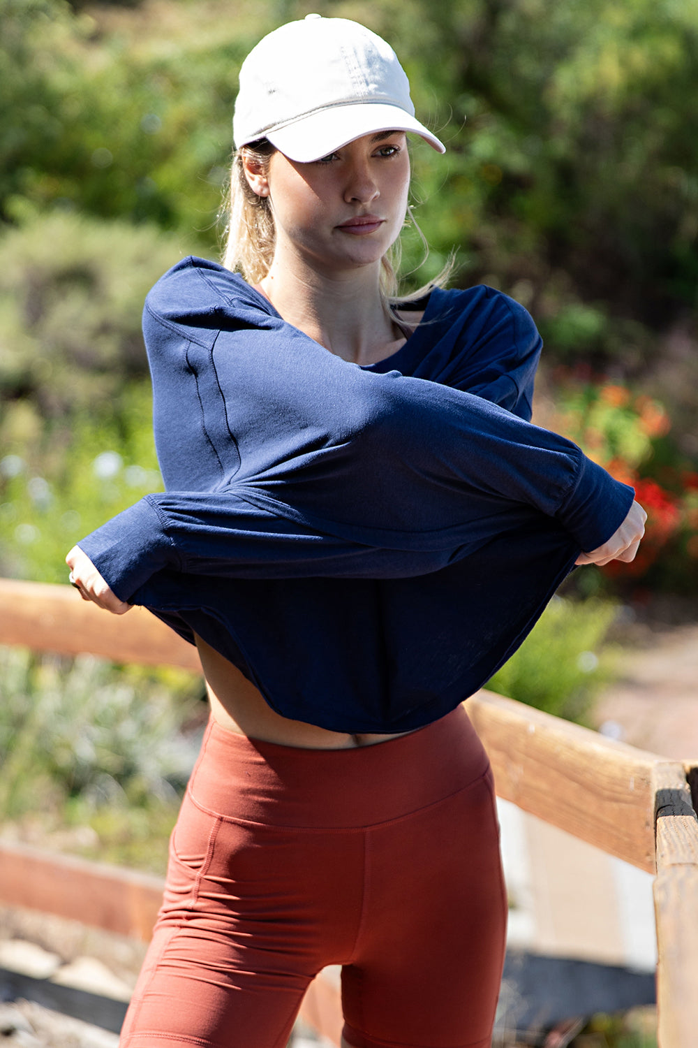 Open Back Long Sleeve Thumb Hole Top