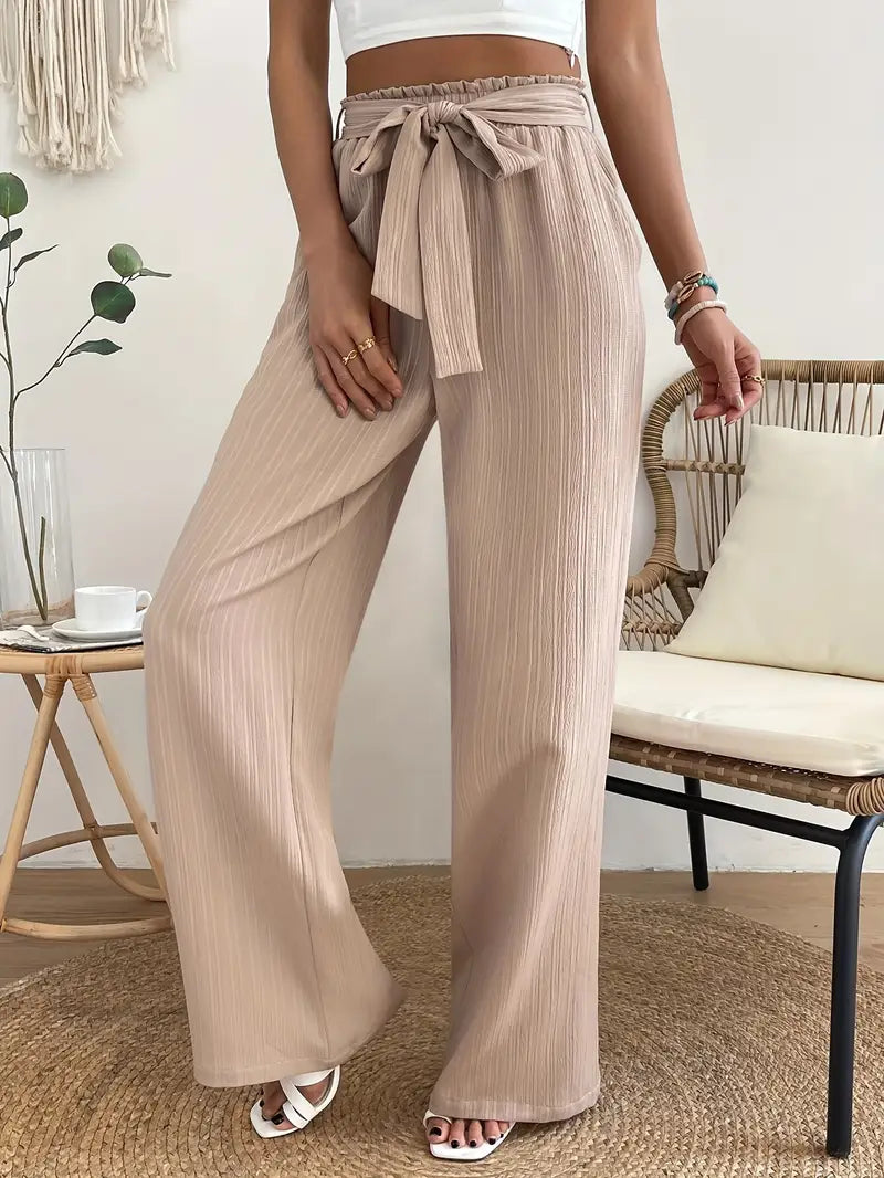 Vacation Flowy Tie Pants