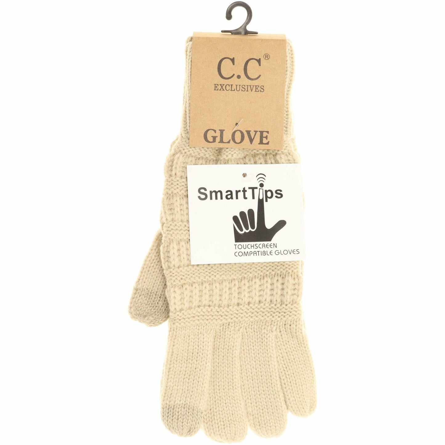 Solid Cable Knit CC Gloves: New Candy Pink