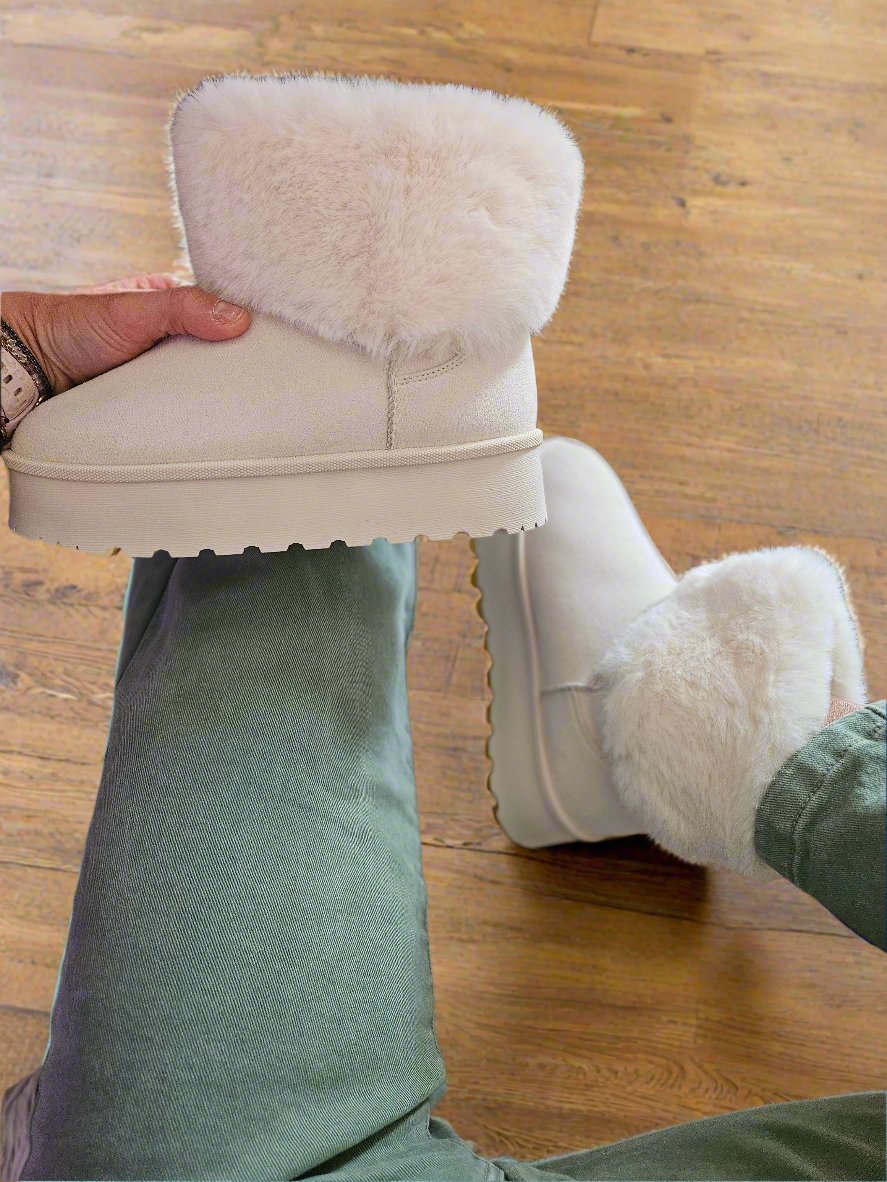 Very G Nude Everlie Fur Bootie - SALE