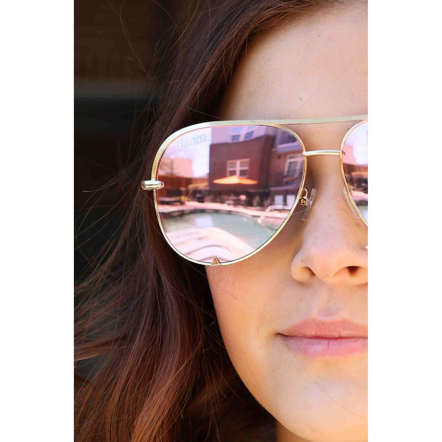 The Alex Pink/Gold - High Quality Unisex Aviator Sunglasses