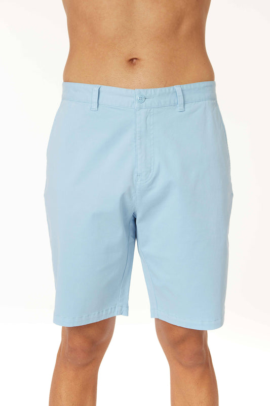 MEN'S Twill Summer Stretch 4 Pocket Chino Shorts: Blue - SALE