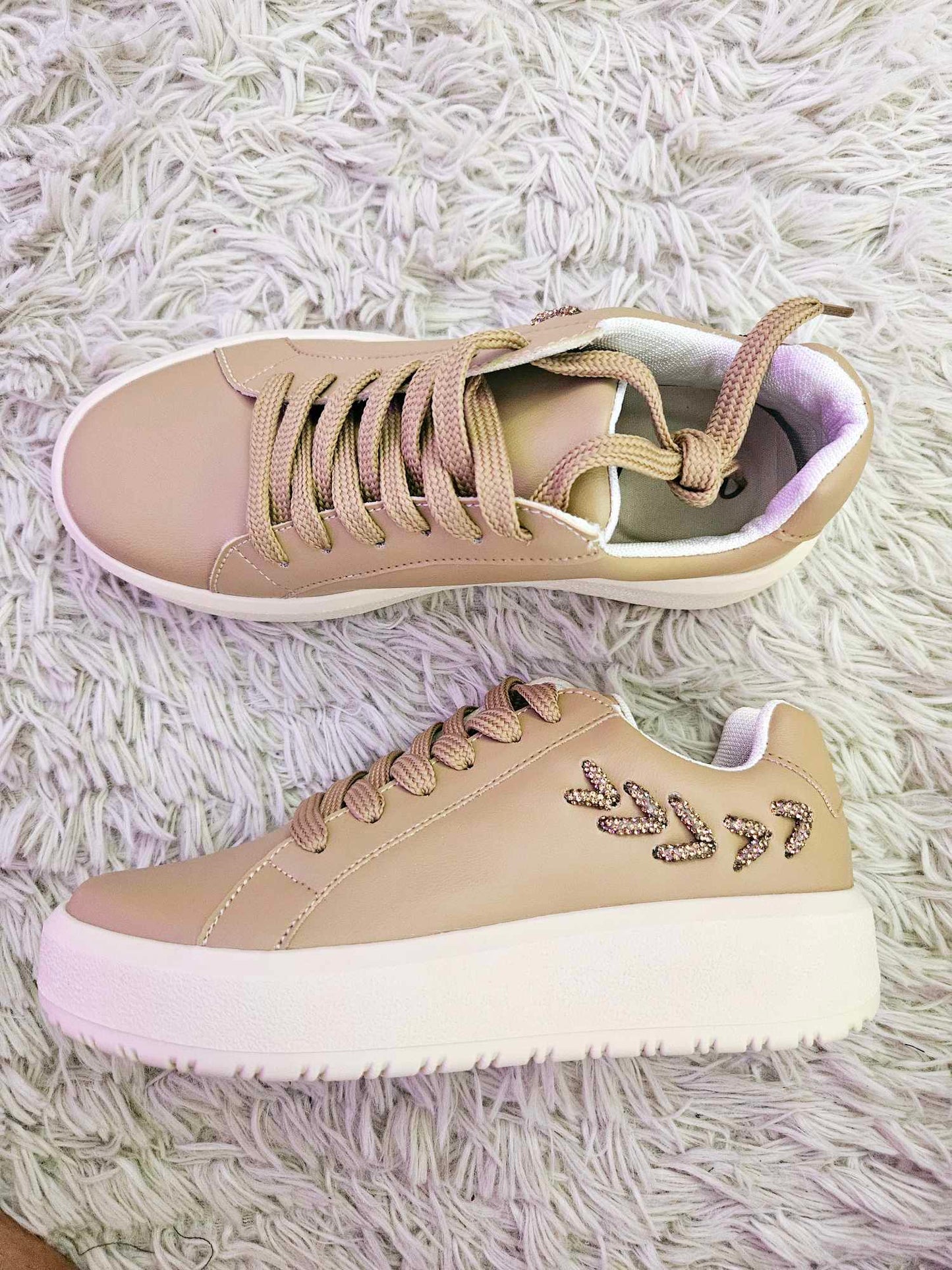 Ivy Rhinestone Walk All Day Sneakers - SALE