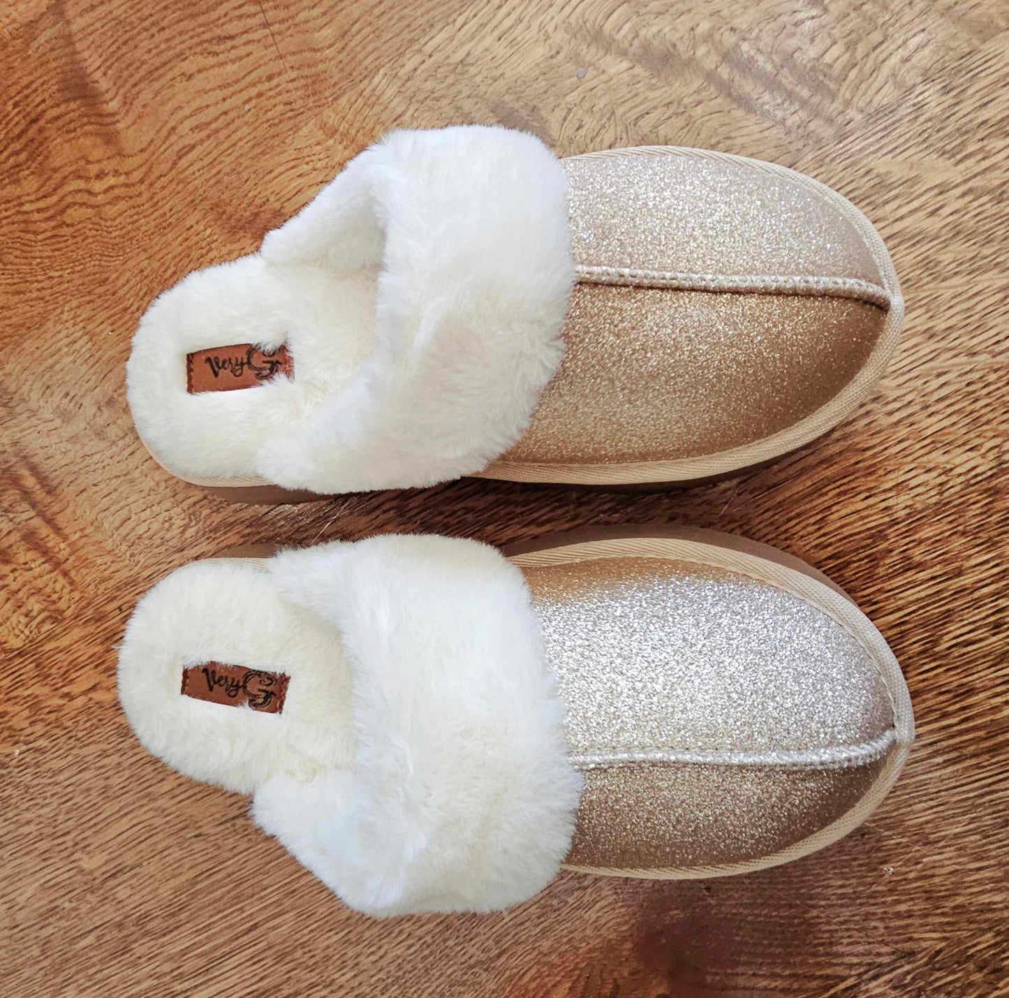 Very G Champagne Sparkle Delaney Slippers - SALE