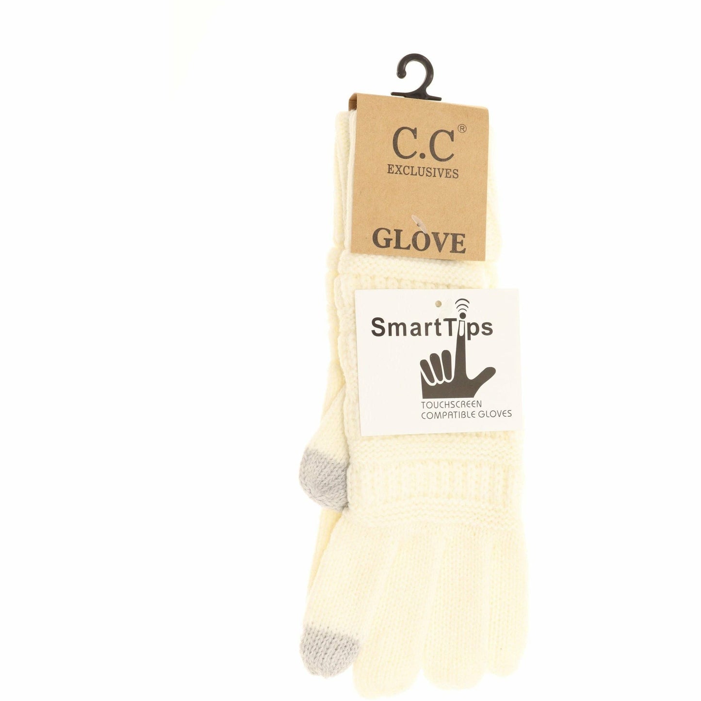 Solid Cable Knit CC Gloves: New Candy Pink