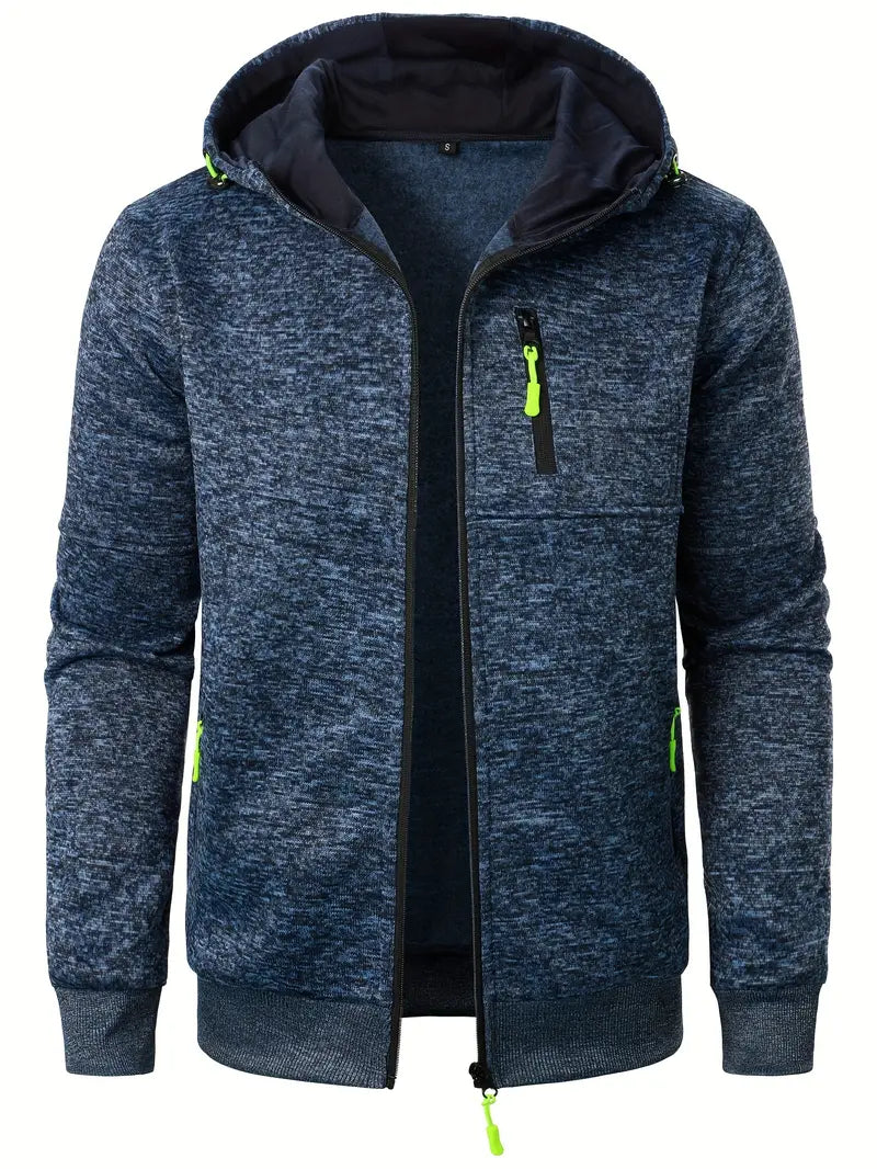 MEN'S Navy Hooded Sweatshirt Jacket