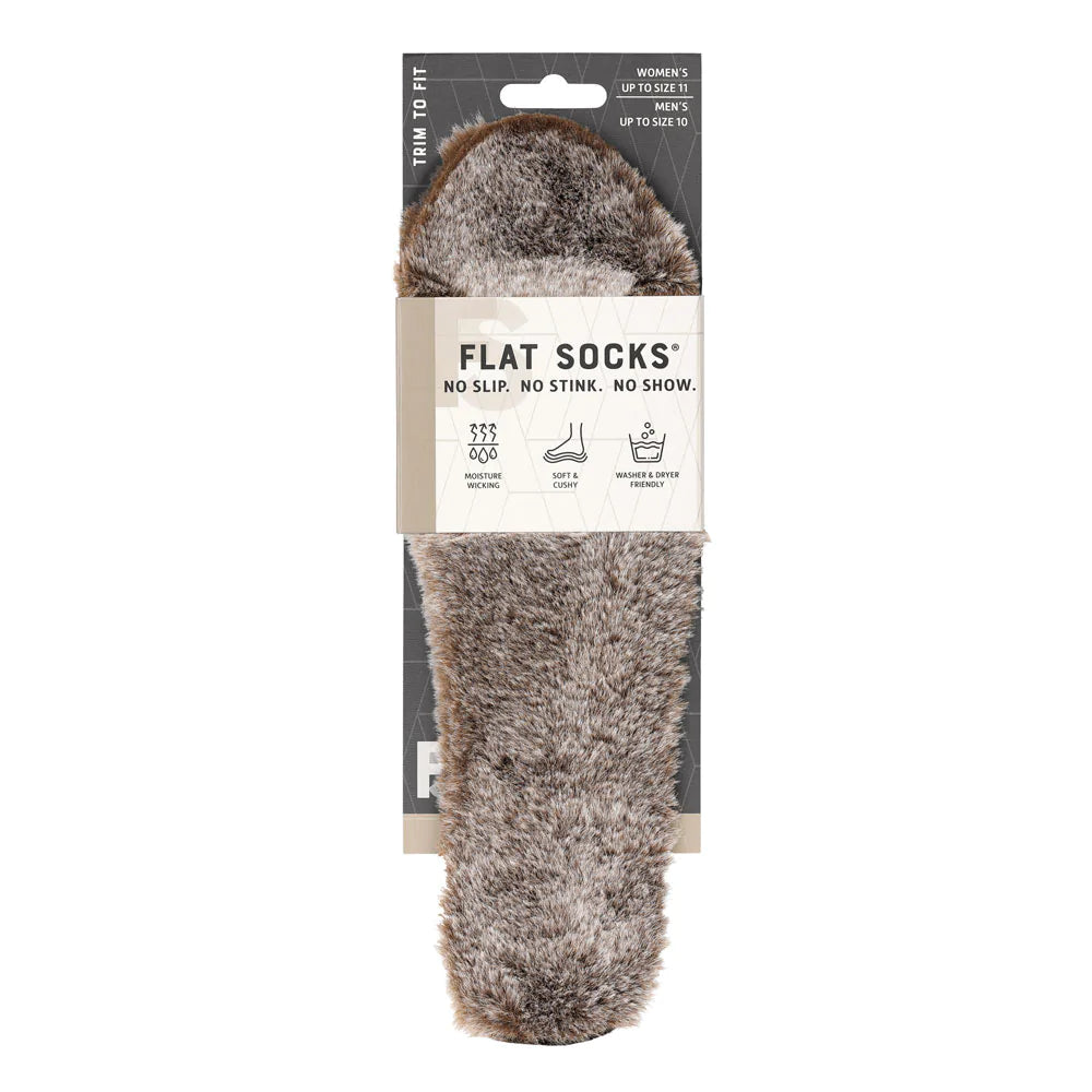 Chestnut Fur Flat Socks - Small