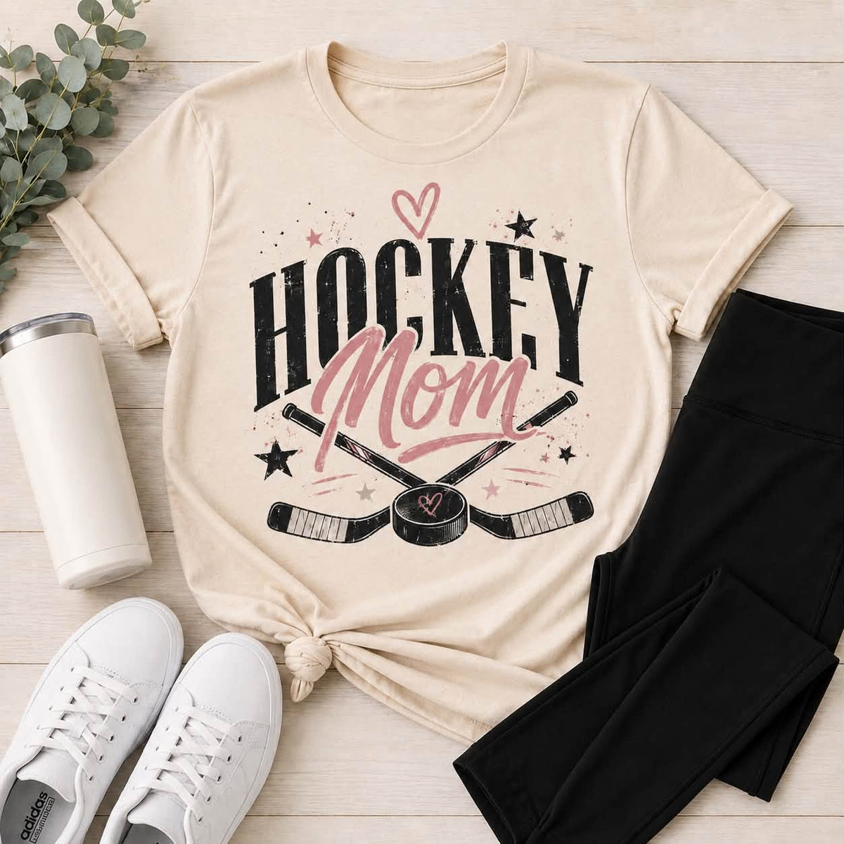 Hockey Mom Crewneck Graphic Tee
