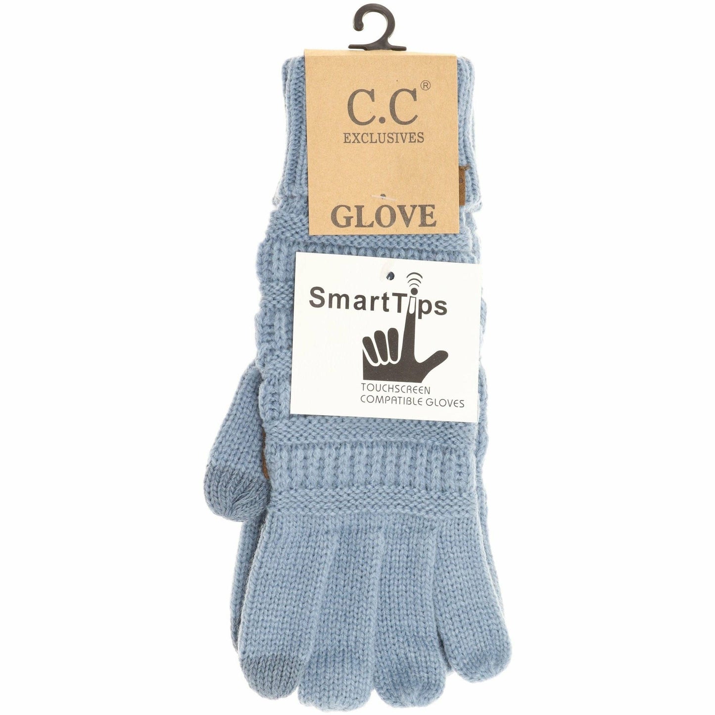Solid Cable Knit CC Gloves: New Candy Pink