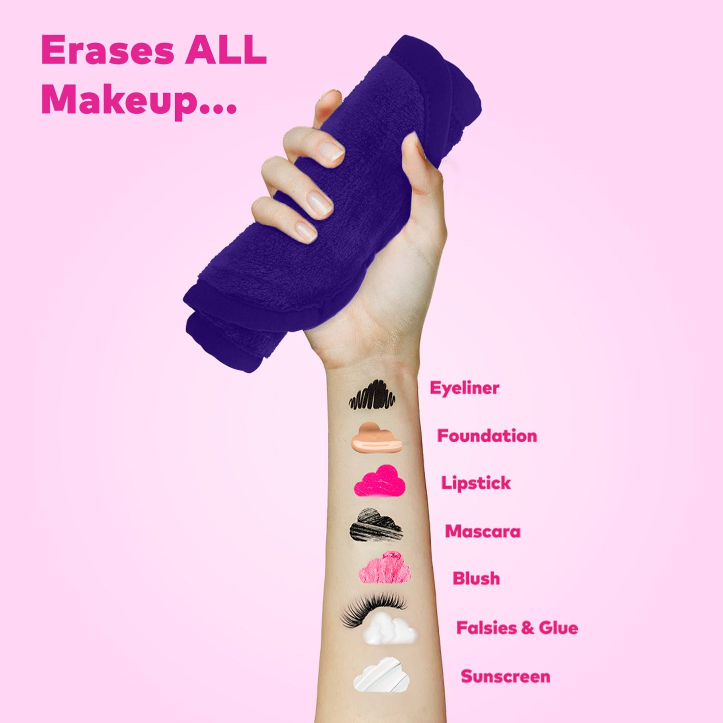 MakeUp Eraser Queen Purple PRO MakeUp Eraser