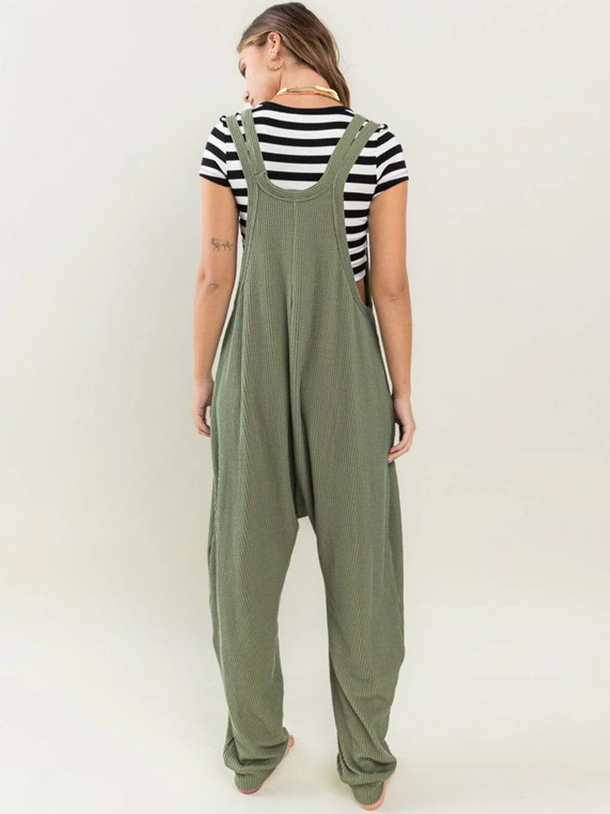 Slay the Day Olive Ribbed Super Stretch Jumpsuit