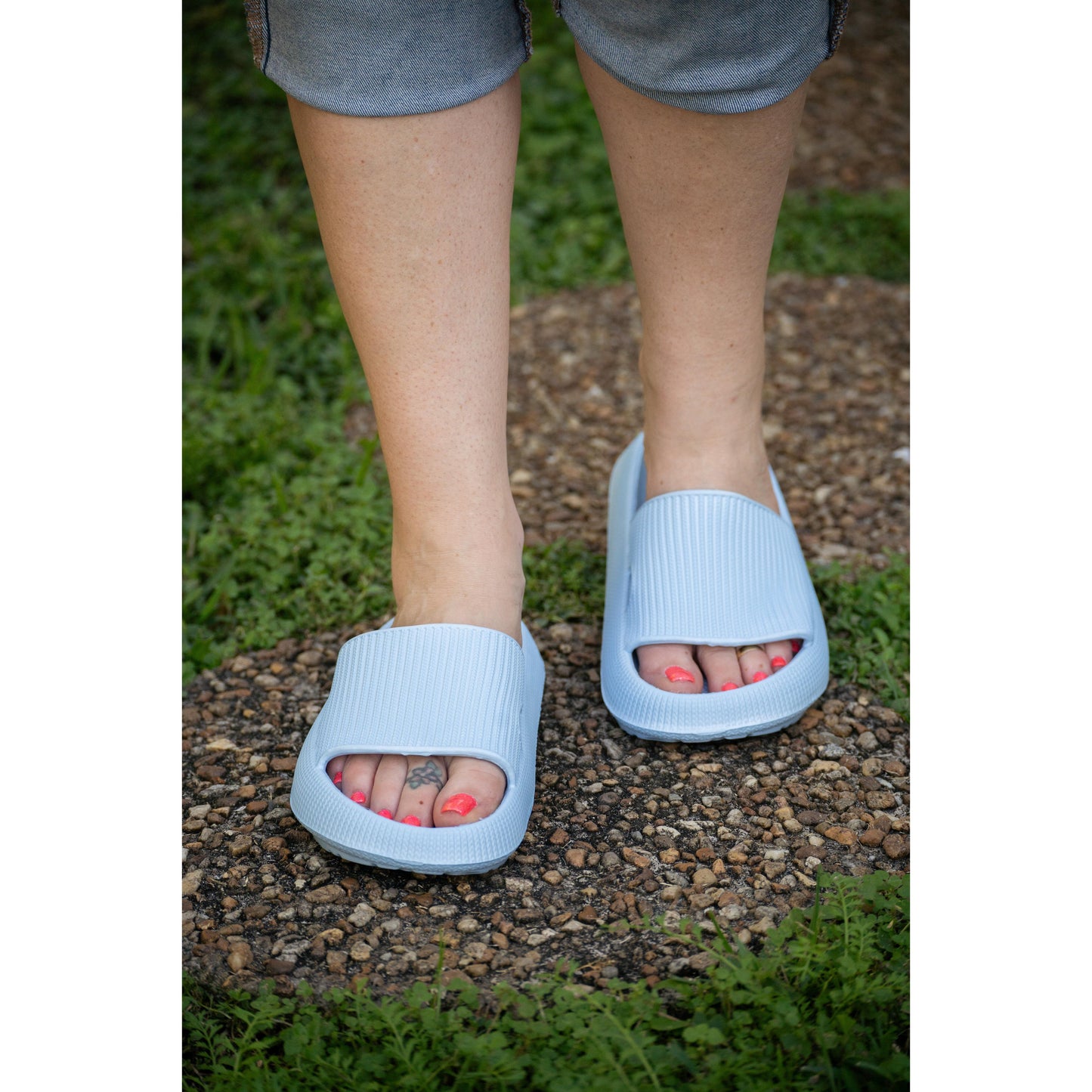 Blue Insanely Comfy -Beach or Casual Slide Sandals
