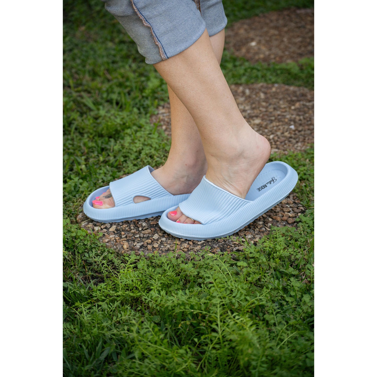 Blue Insanely Comfy -Beach or Casual Slide Sandals