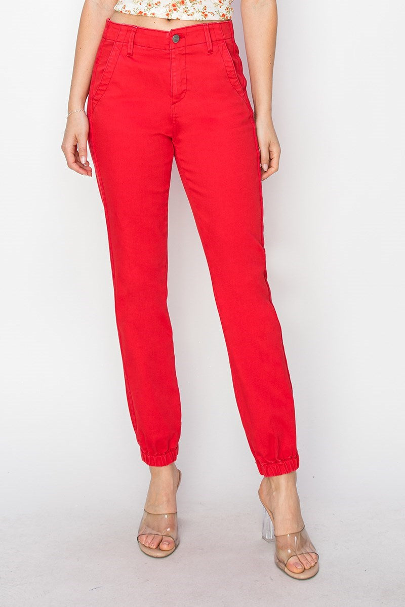 Risen Scarlet High Rise Cropped Jogger Pants