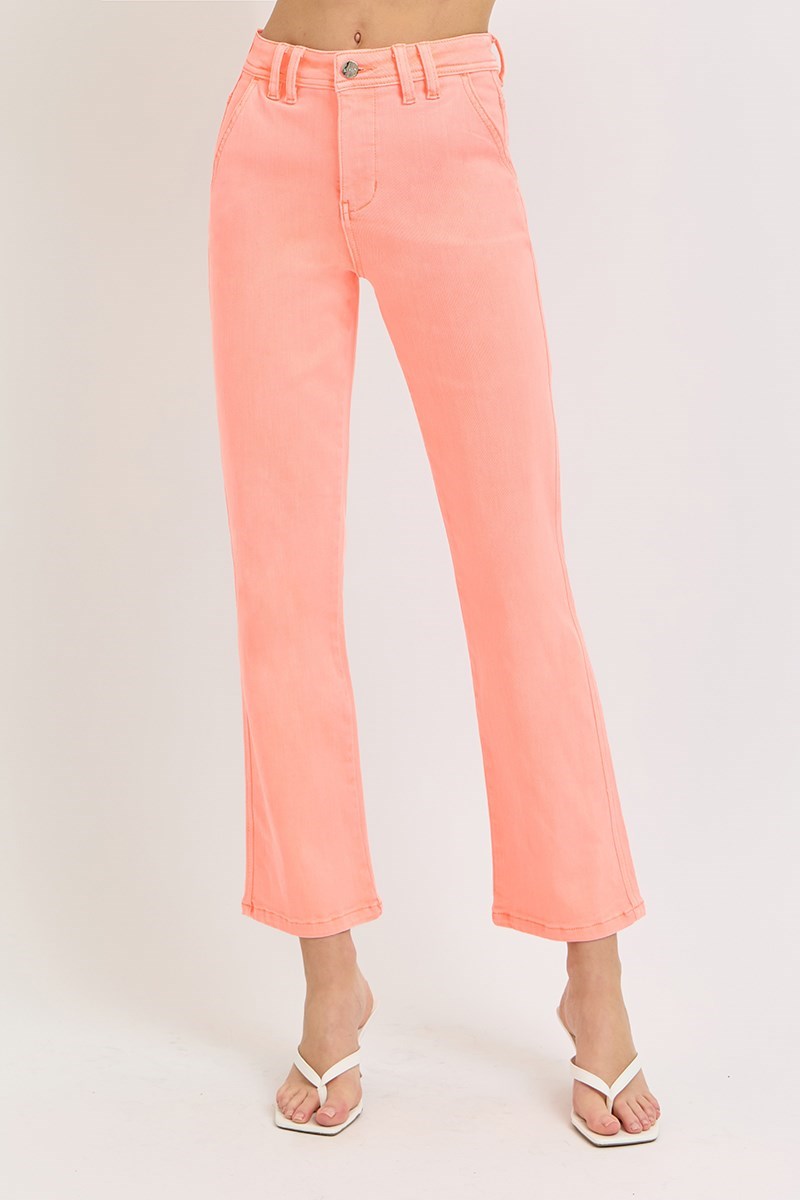 Risen Barbie High Rise Crop Straight Leg Denim