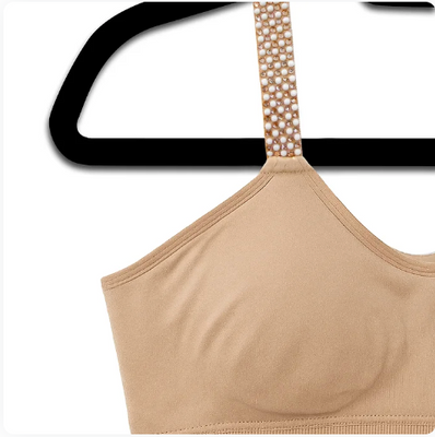 Strap-It Bralette - Nude Bra/Crystal Pearls Pearl