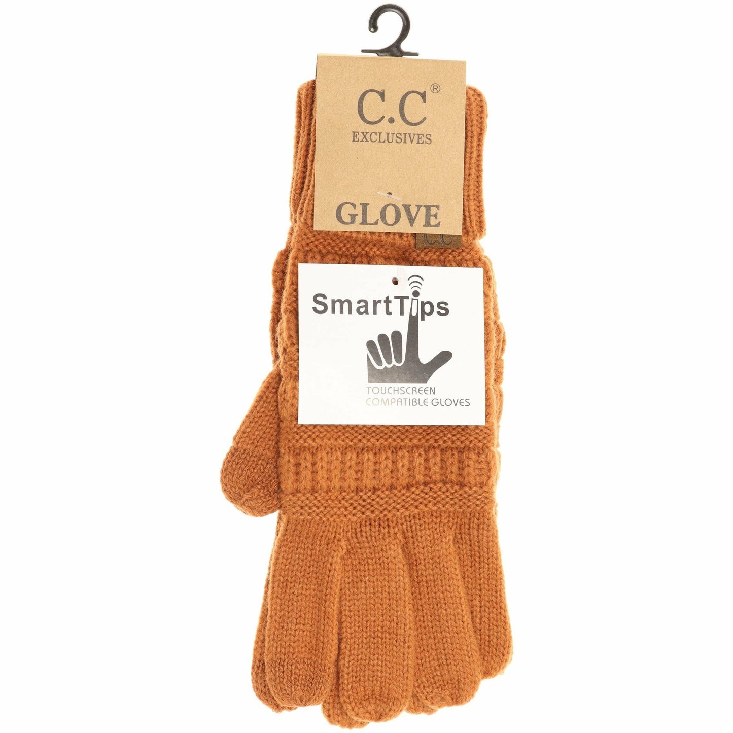 Solid Cable Knit CC Gloves: New Candy Pink