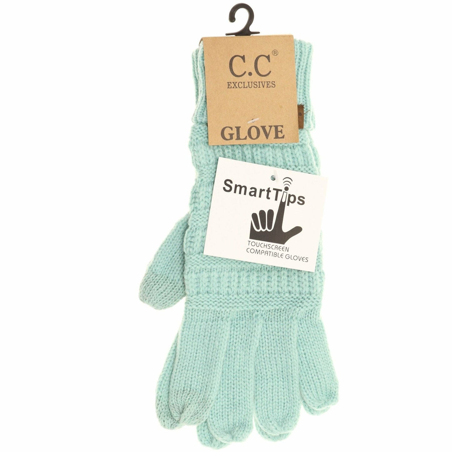 Solid Cable Knit CC Gloves: New Candy Pink