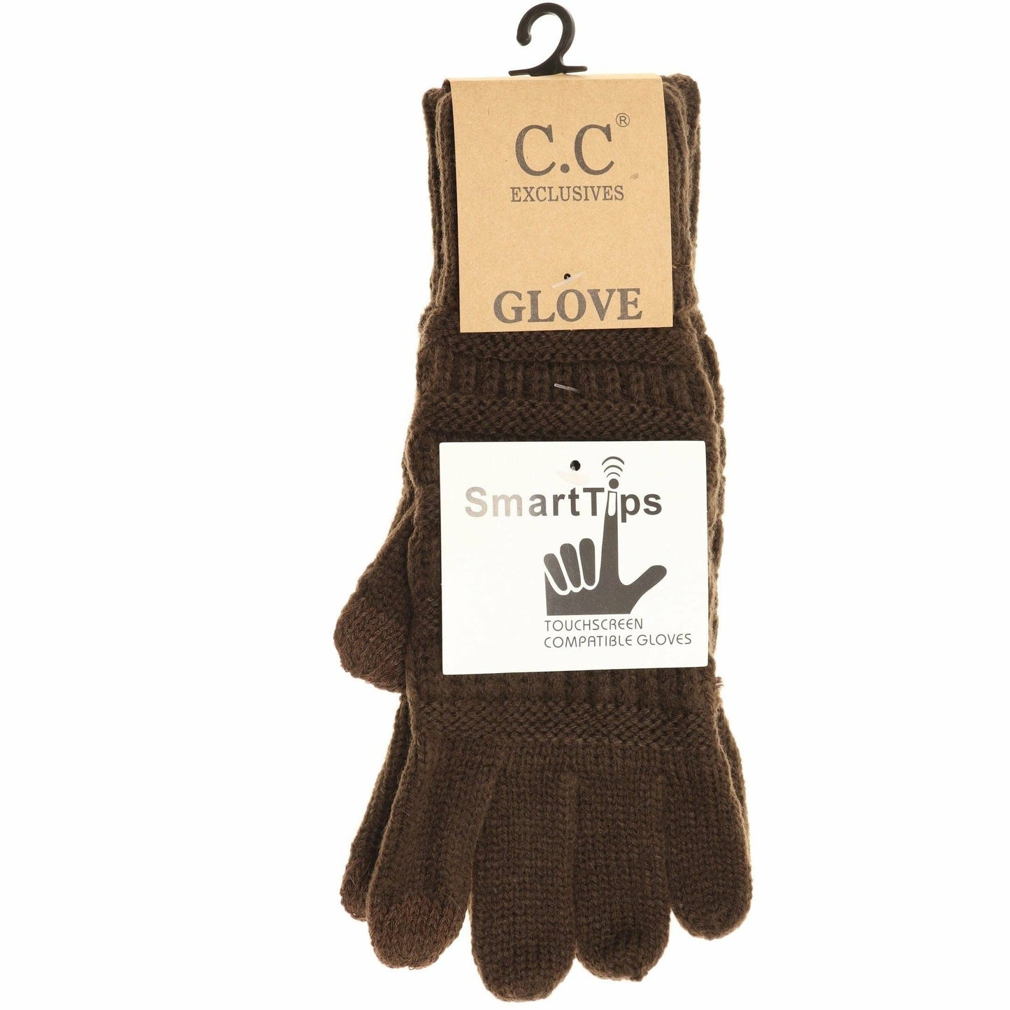 Solid Cable Knit CC Gloves: New Candy Pink