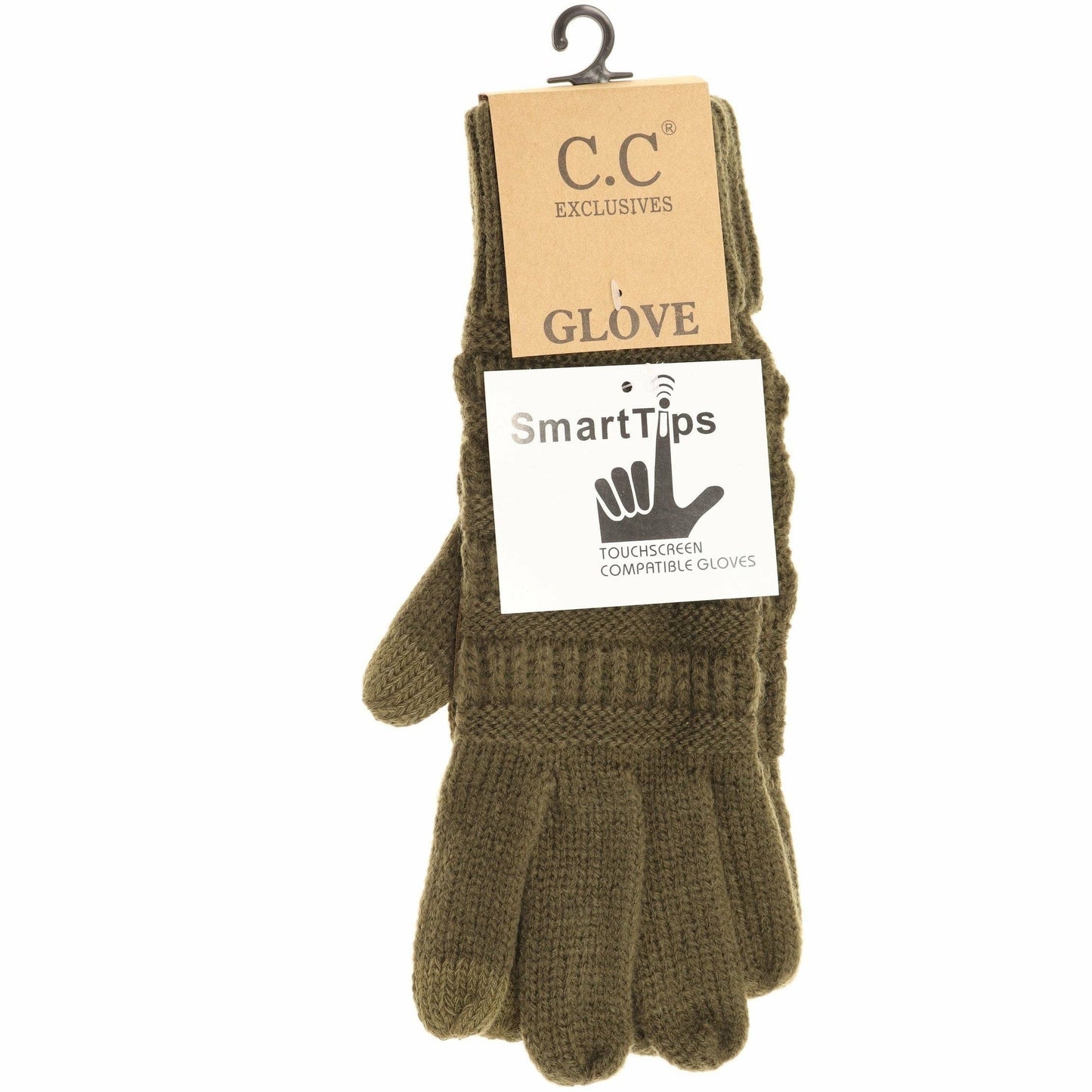 Solid Cable Knit CC Gloves: New Candy Pink