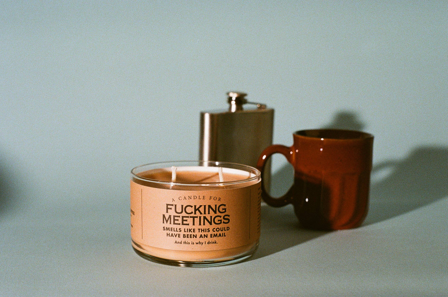 Whiskey River Soap Company Fucking Meetings Soy Candle
