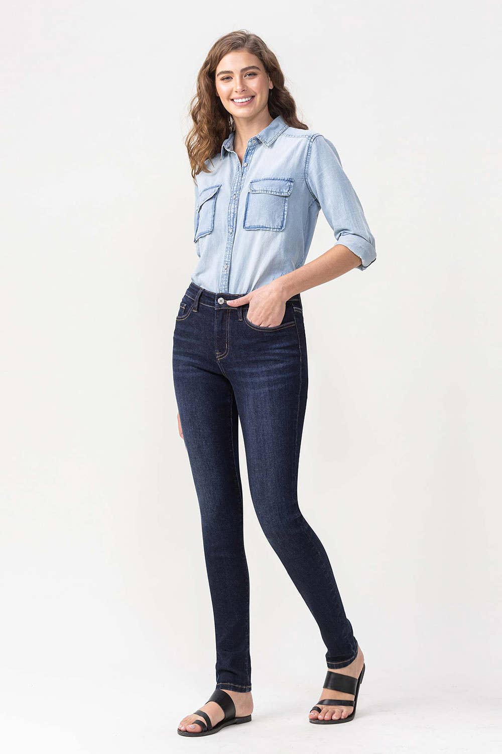 High Rise Dark Skinny from Lovervet by Vervet - SALE