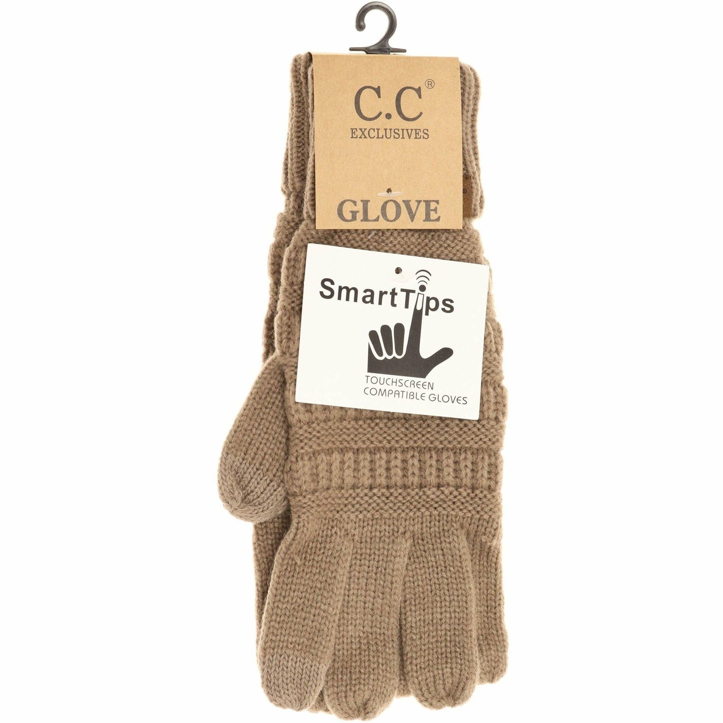 Solid Cable Knit CC Gloves: New Candy Pink