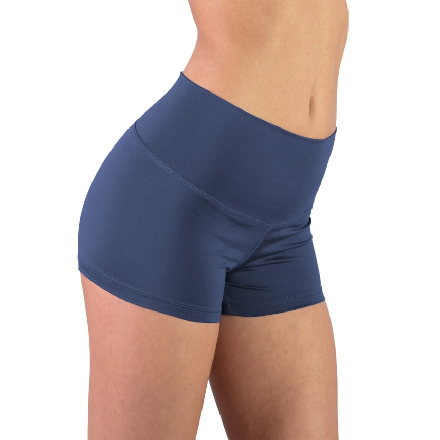 Navy High-Waisted Performance Shorts