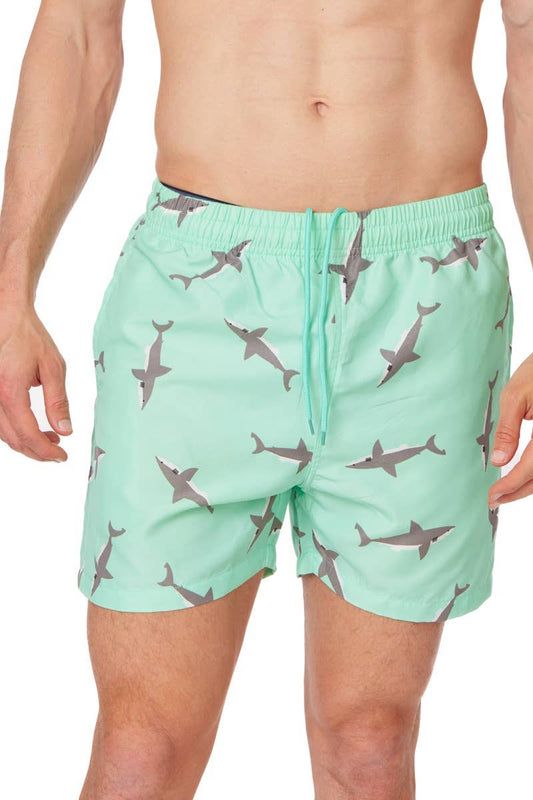 MEN'S Swimming Trunks with Sharks - SALE