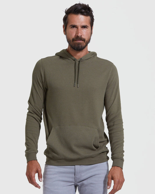MEN'S Military Green Waffle Hoodie