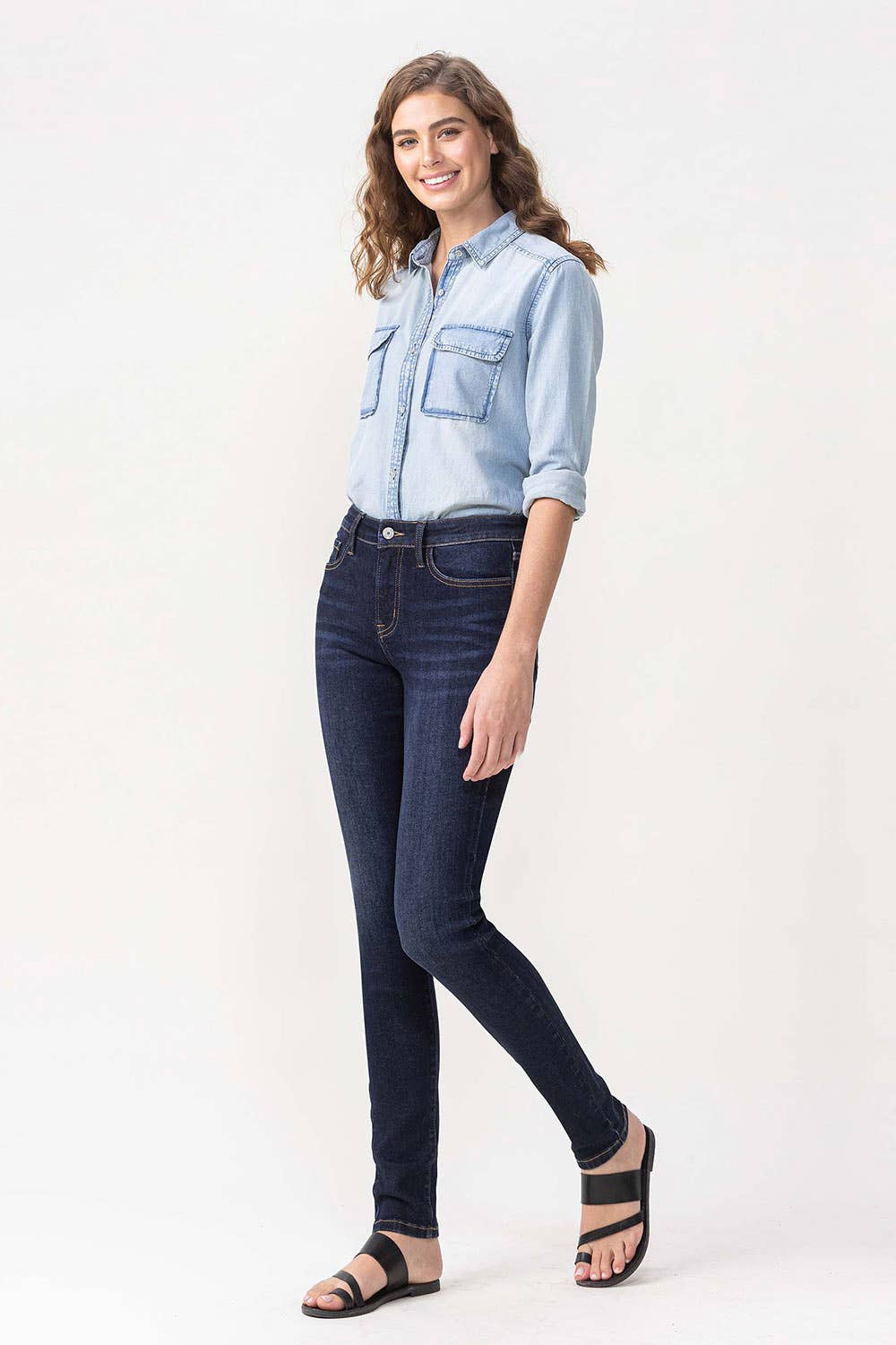 High Rise Dark Skinny from Lovervet by Vervet - SALE