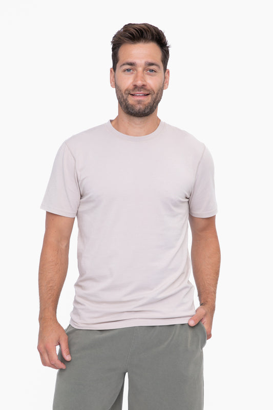 MEN'S - Pima Cotton and Spandex Premium Tee - Oat