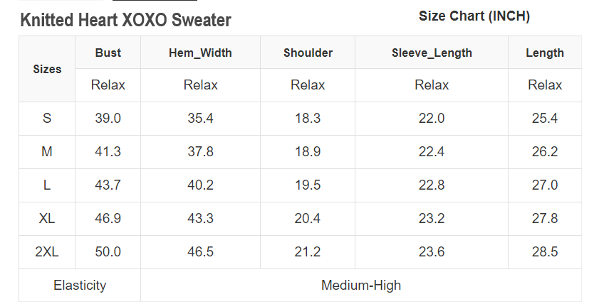 Knitted Heart XOXO Sweater!