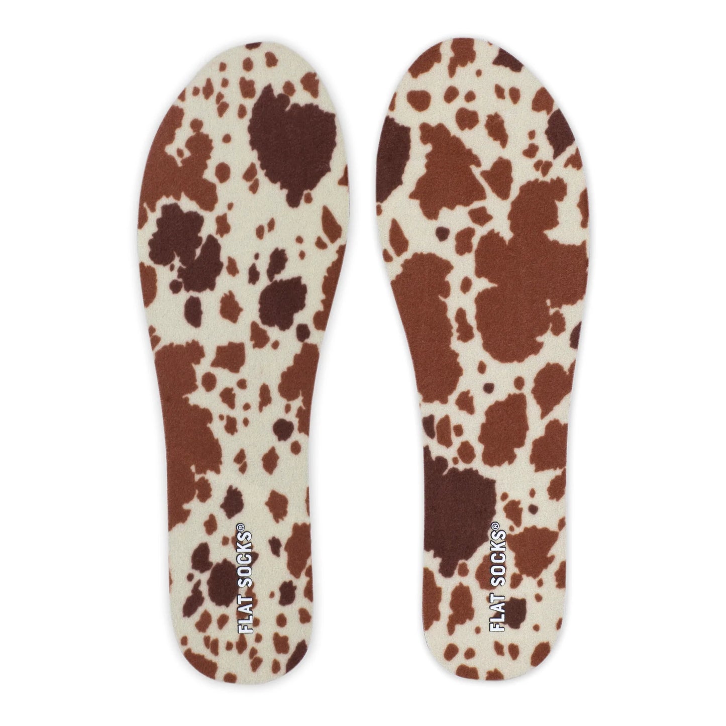 Cow Print Flat Socks - Small