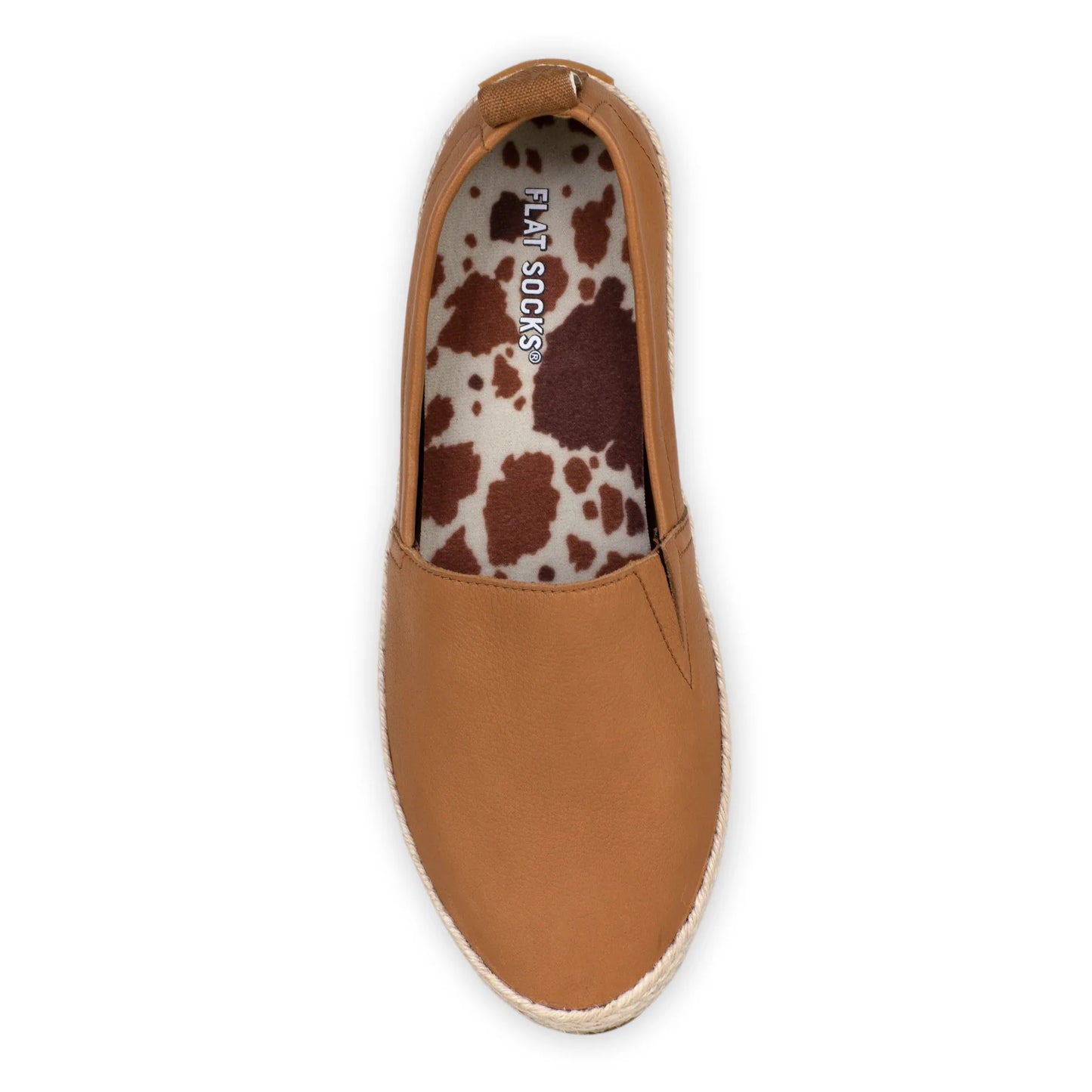 Cow Print Flat Socks - Small