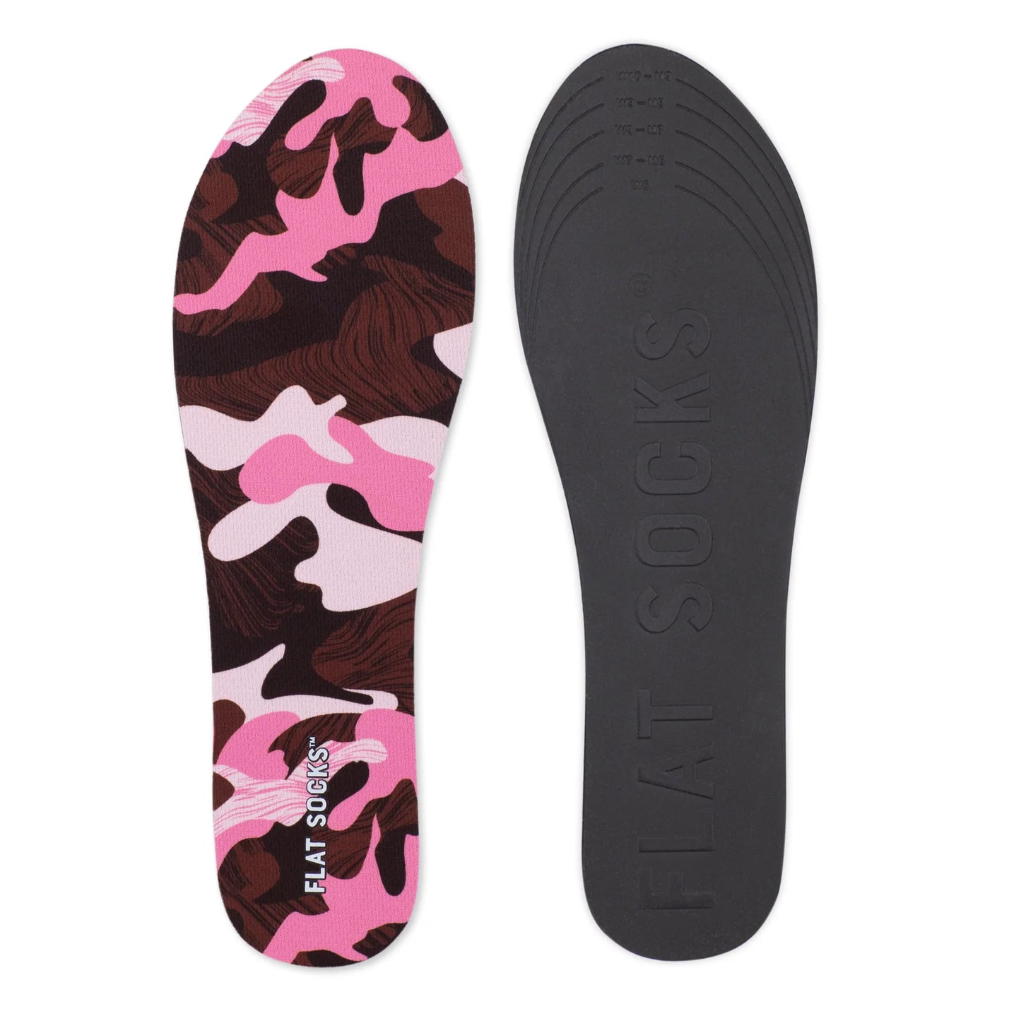 Pink Camo Flat Socks - Small