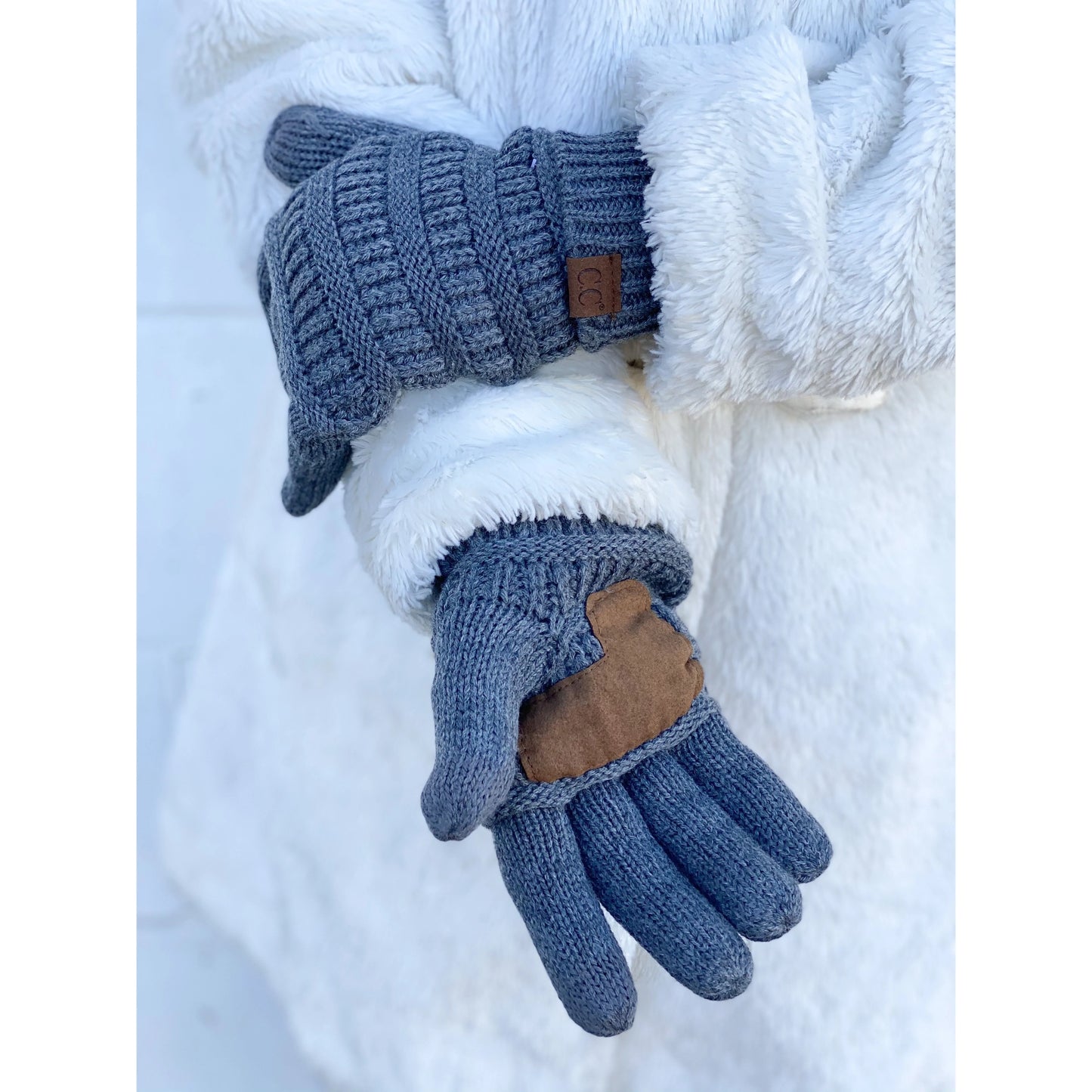CC Beanie Knit Gloves with Inner and Exterior Lining