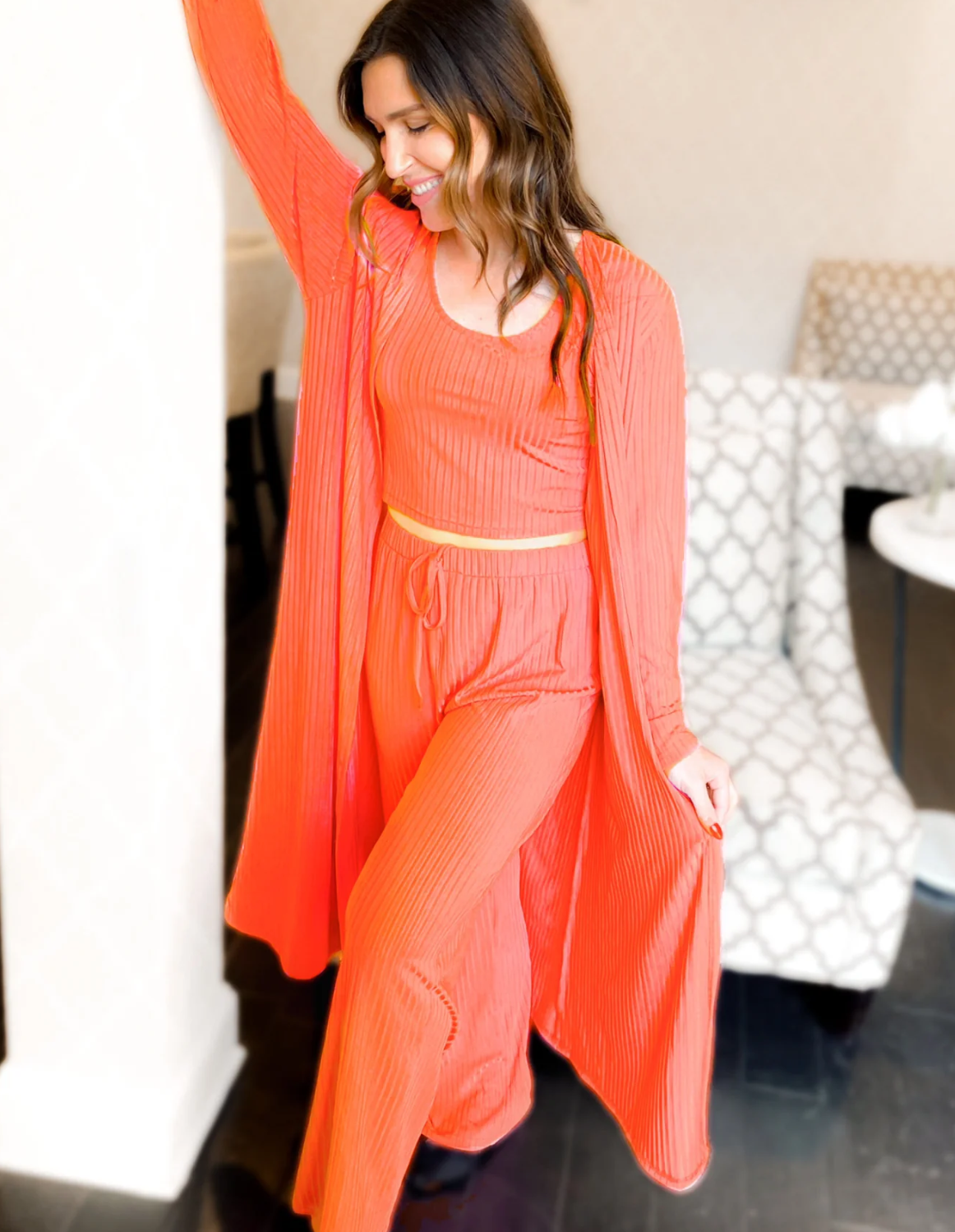 The Linden Luxury Lounge Set - Coral