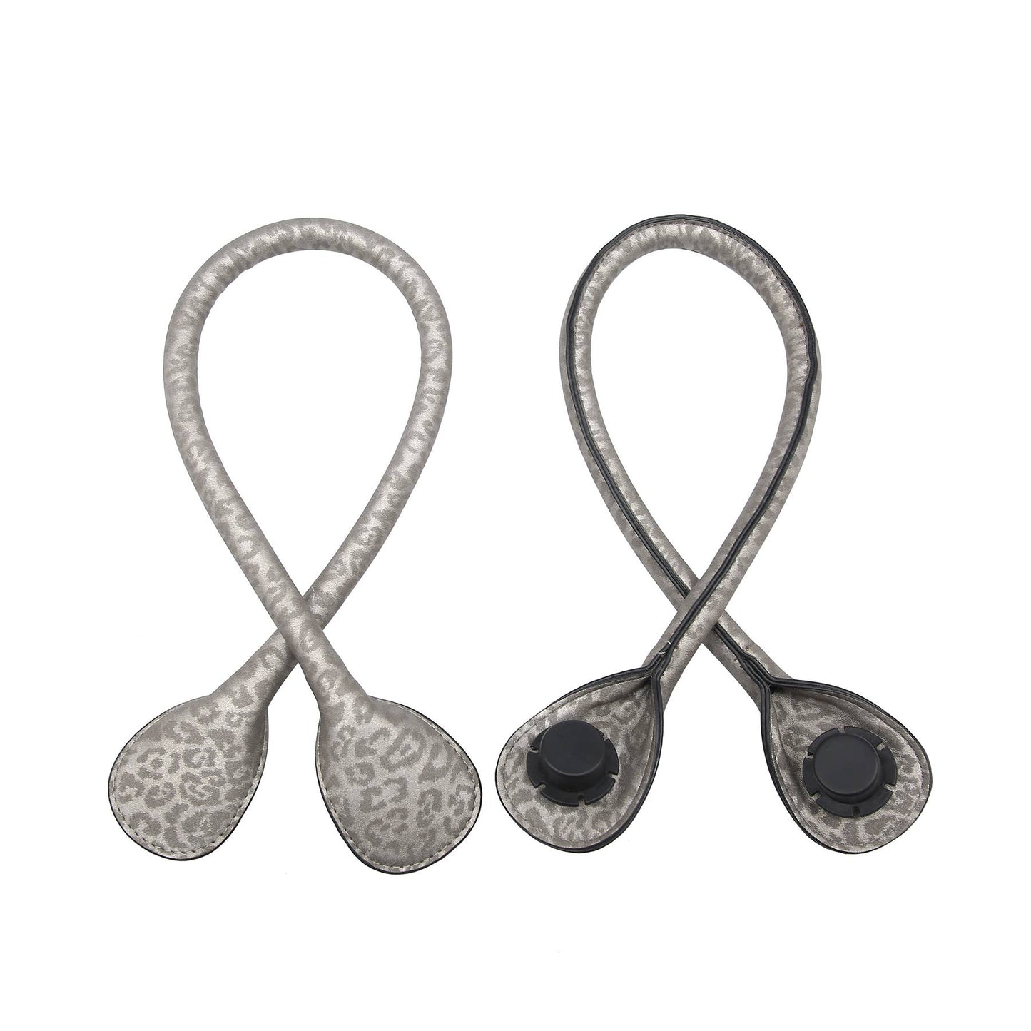 Vegan Leather Straps for Versa Tote - Silver Cheetah