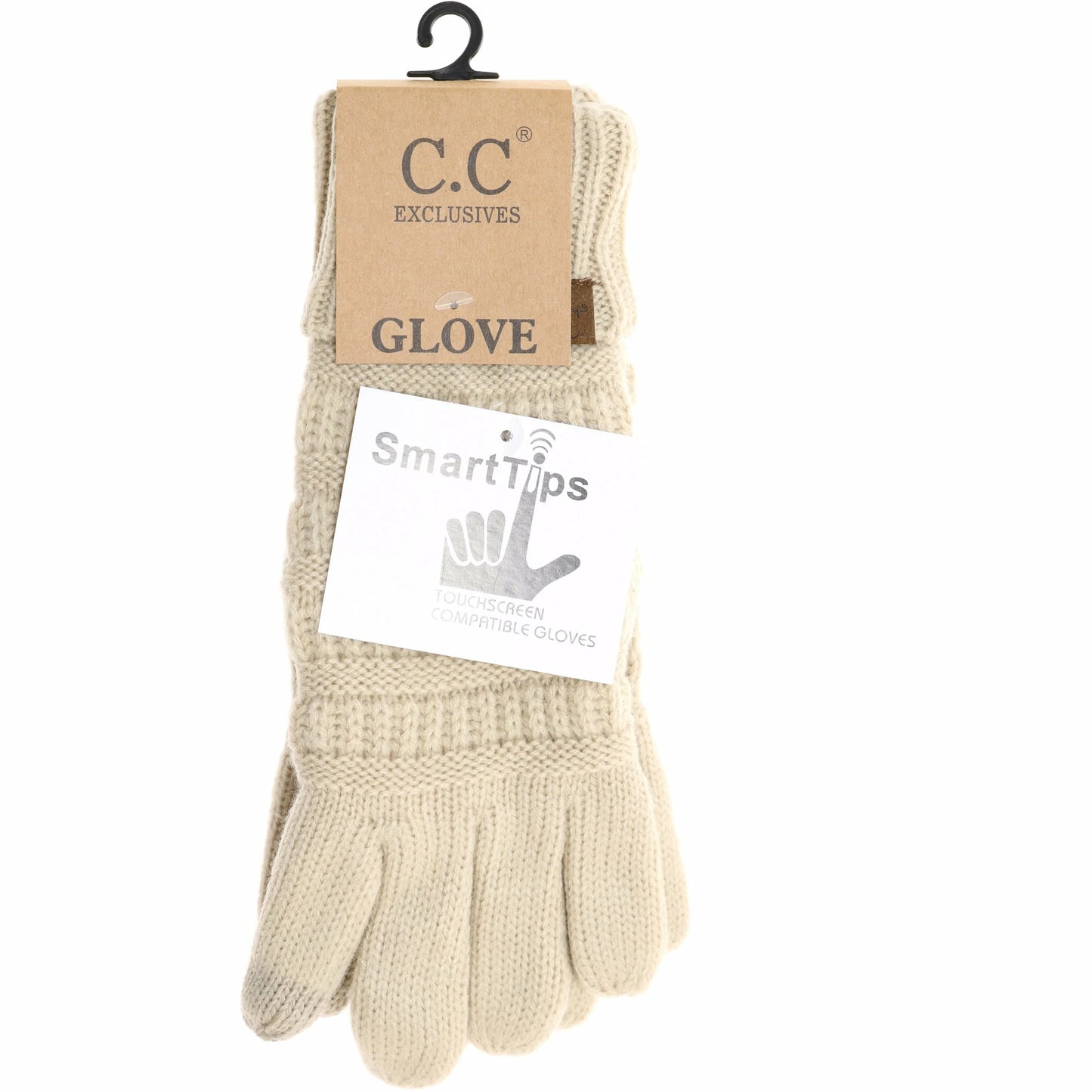 CC Beanie Knit Gloves with Inner and Exterior Lining