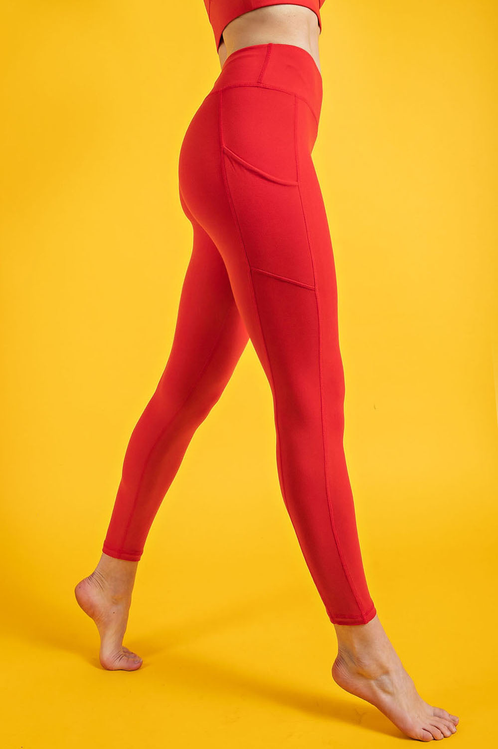 Red Pocket Leggings