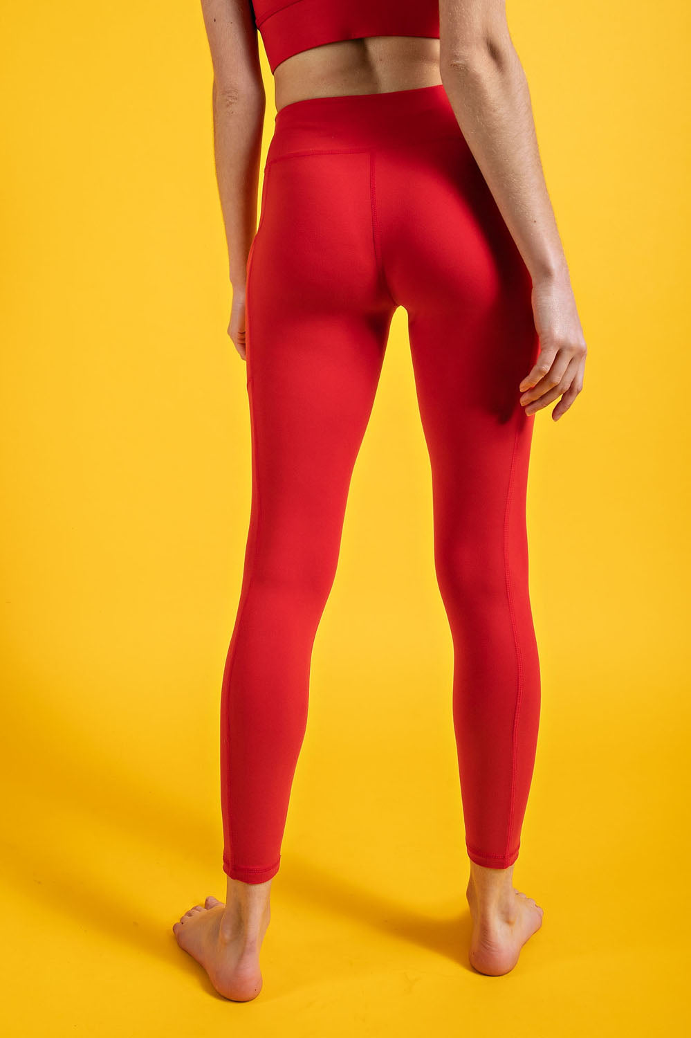 Red Pocket Leggings