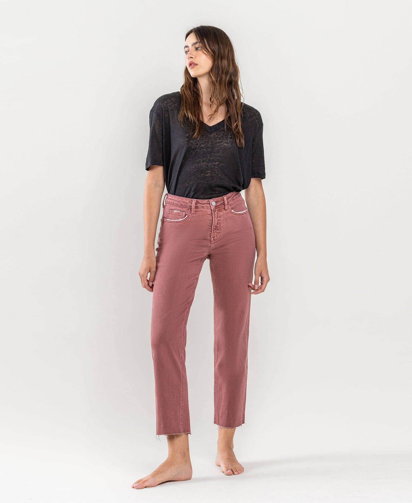 Tummy Control High Rise Crop Jeans from Lovervet by Vervet