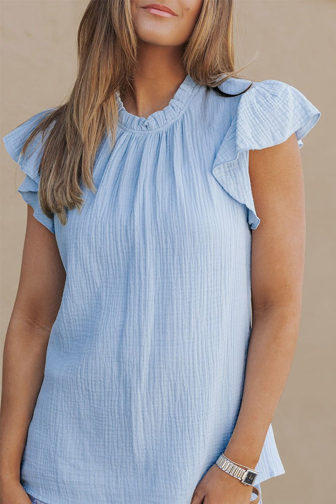 Whimsical Top in Sky Blue