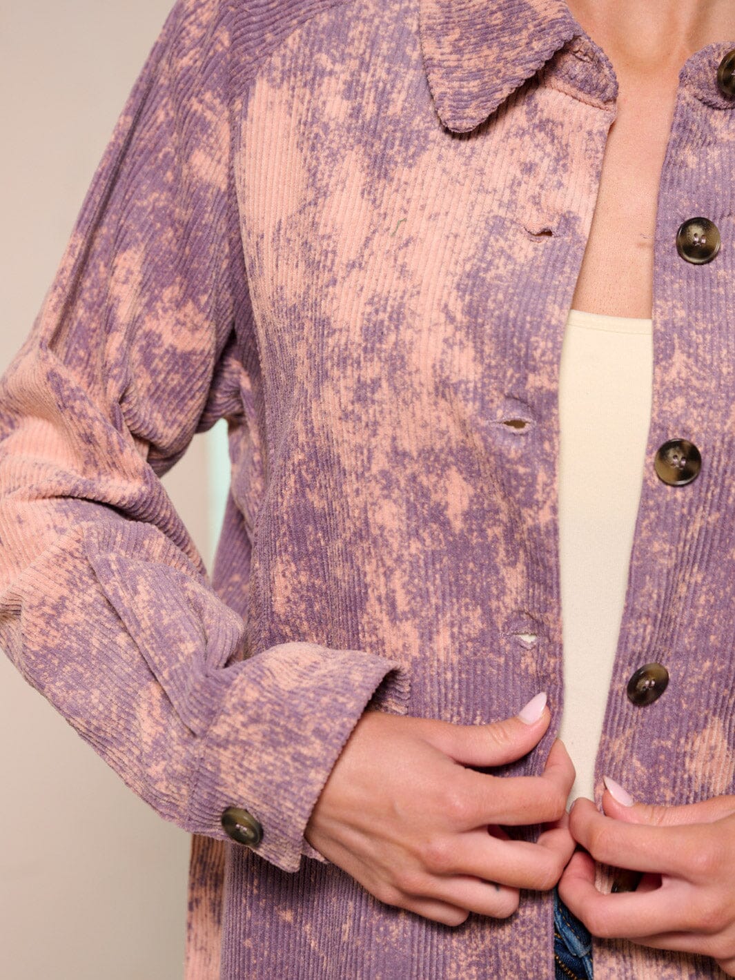 Long Sleeve Tie Dye Shacket