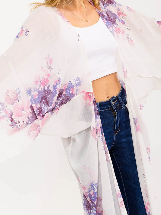 Floral Sheer Kimono