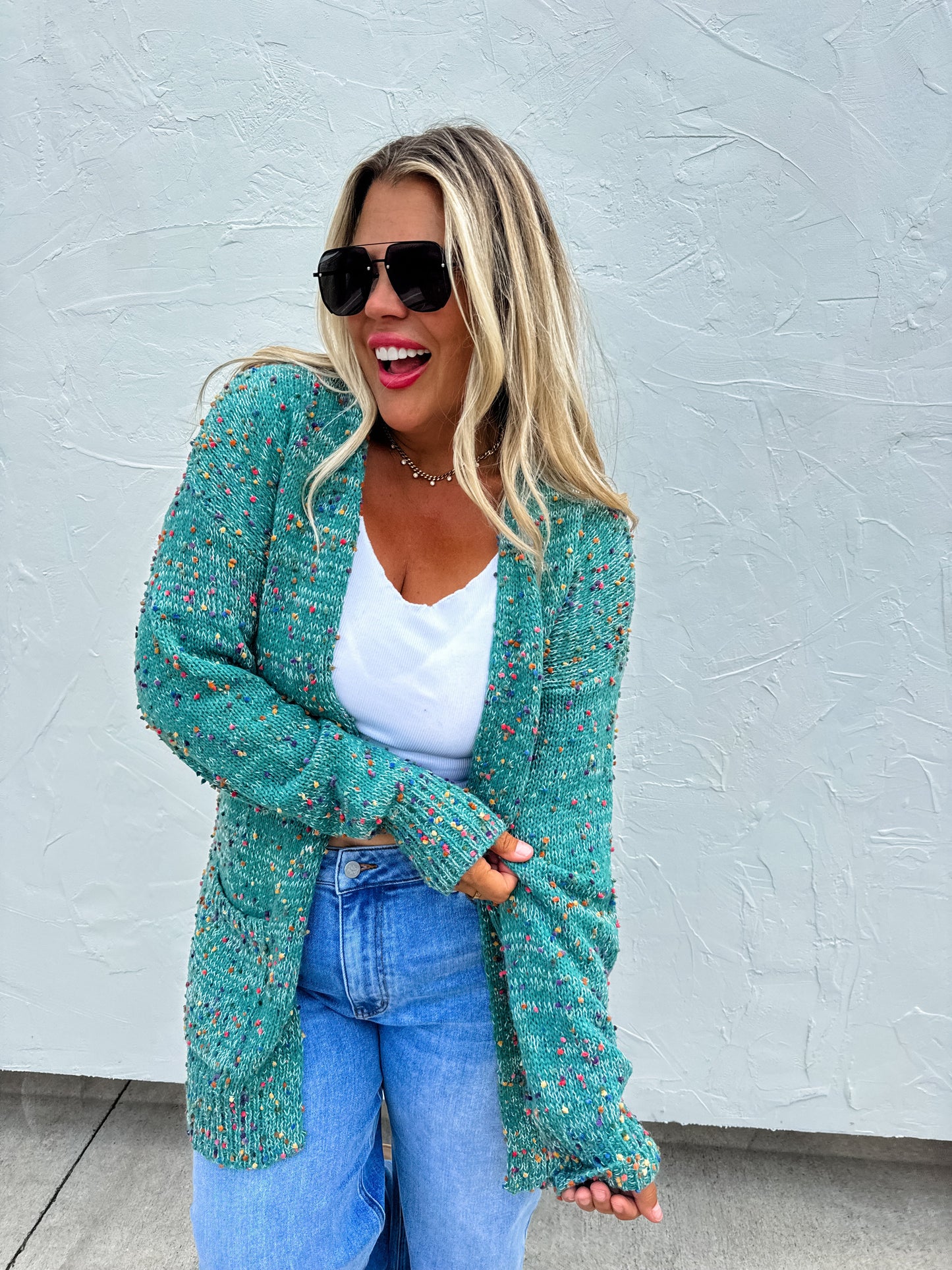 Miley Dot Cardigan - Mint