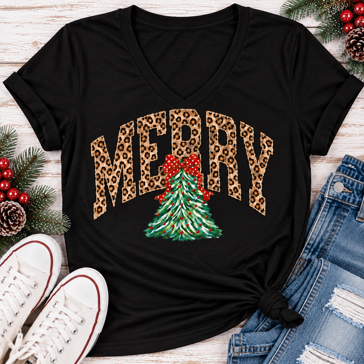 Merry Leopard Graphic Apparel